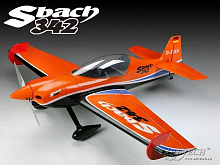 Радиоуправляемый самолет ArtTech Sbach 342 3D Brushless 24GHz EPO RTF оранжевый