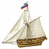 Сборная деревянная модель корабля MASTER KORABEL Тендер Авось, 172