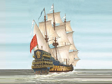 Сборная модель Корабль парусник Сирена 1150