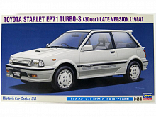 Сборная модель Hasegawa Автомобиль TOYOTA STARLET EP71 TURBO, 124