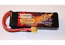 Аккумулятор VANT Battery LiPo 144В 1300мАч 80C 4S  разъемы XT60, Deans, EC3