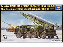 Сборная модель Ракетный комплекс  9P113 TEL w9M21 Rocket of 9P52 LunaM 135