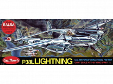 Сборная дермодельСамолет P38 Lightning Guillows 116