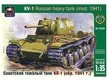 Сборная модель ARK 35020 Советский тяжелый танк КВ1 обр 1941 г, 135