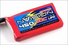 Аккумулятор nVision LIPo 450mAh 7,4V 30C JSTBEC