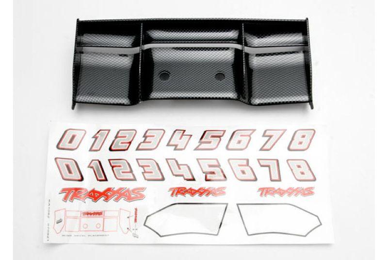 Антикрыло автомодели, цвет черный с текстурой карбон, с комплектом наклеек, 1 штука