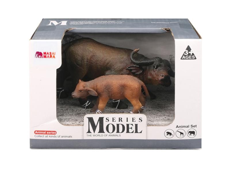 Набор фигурок животных MASAI MARA MM211115 серии Мир диких животных Семья буйволов, 2 пр