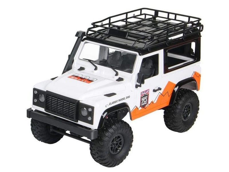 Радиоуправляемая автомодель MN MODEL джип Land Rover Defender D90 белый 4WD 24G 112 RTR