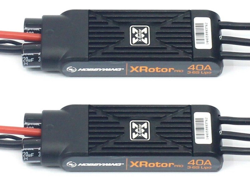 Бесколлекторный регулятор Hobbywing XRotor Pro40A
Wire LeadedDual Pack 40A60A, Copter