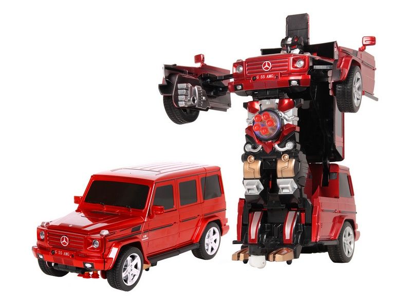 Радиоуправляемый трансформер MZ Mercedes G55 2370PF 114 стреляет присосками  акб и зу