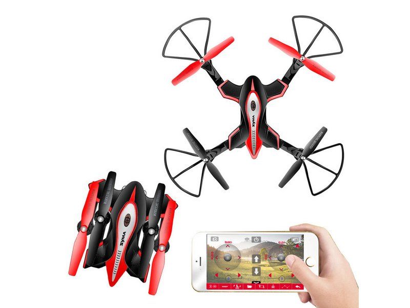 Радиоуправляемый квадрокоптер Syma X56W Folding Wizard с FPV трансляцией WiFi, барометр, 24G RTF