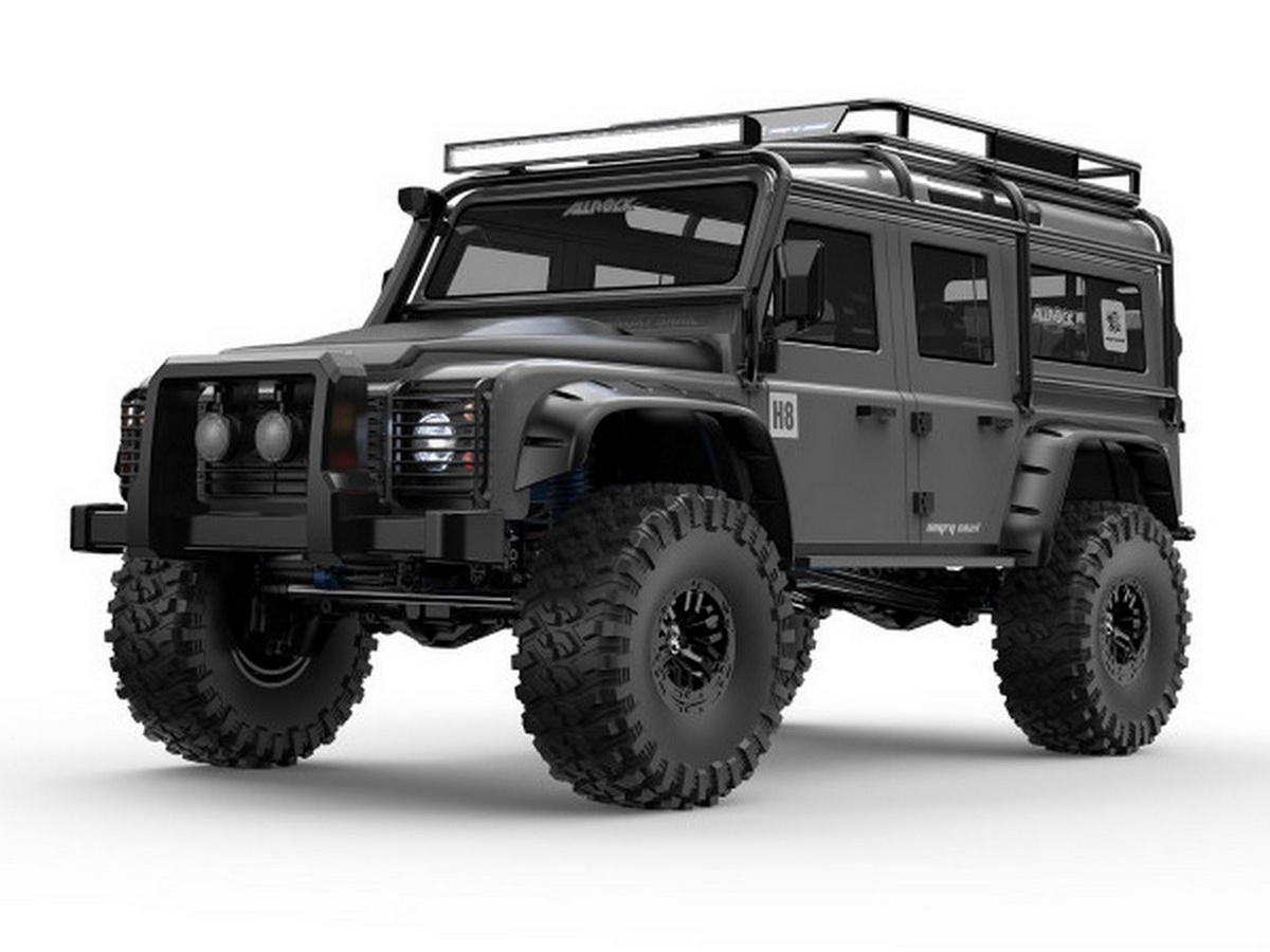 Радиоуправляемый краулер MJX Hyper Go H8H серый Brushless 4WD 24G LED 18, без ЗУ и акб