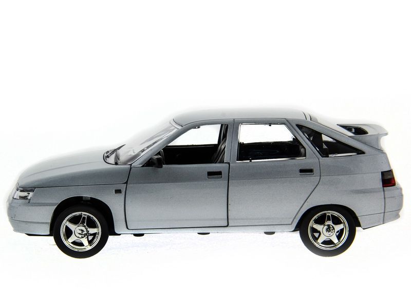 Машина АВТОПАНОРАМА ВАЗ 2112 серебристый,122, инерция, Pull Bаck механизм, вк 101222 cм