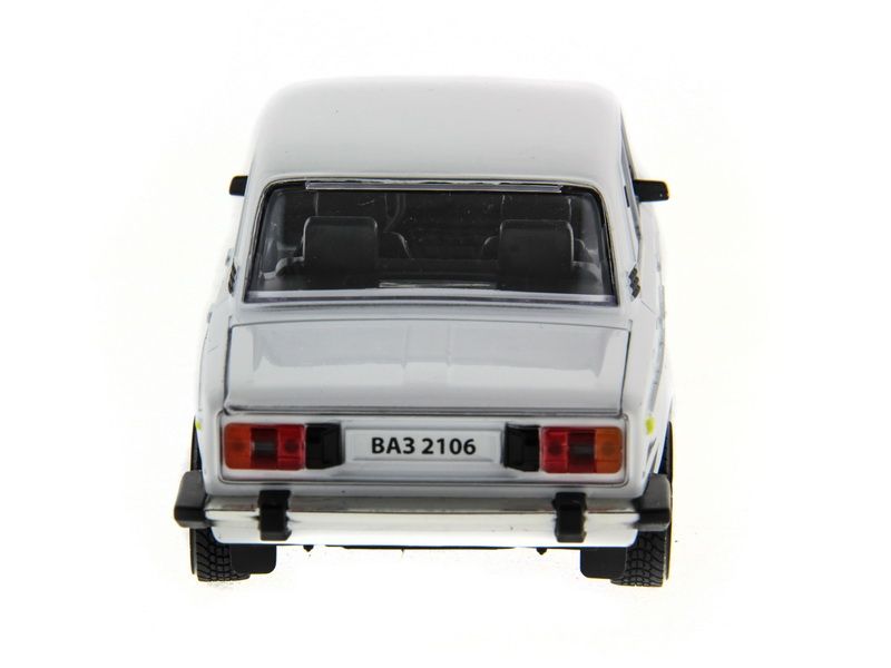 Машина АВТОПАНОРАМА ВАЗ 2106 белая,122, инерция, Pull Bаck механизм,  вк 101222 cм