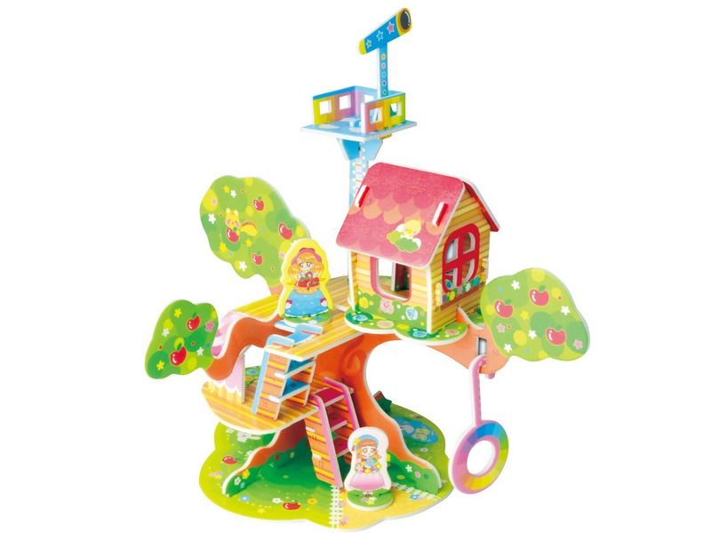 3D пазл из пенокартона ЛЕСНОЙ ДОМИК 4 МИНИ СЕРИЯ 31 деталь