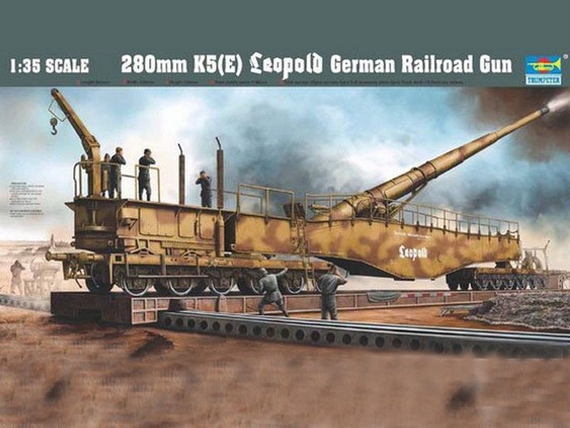 Сборная модель Пушка 280мм жд орудие К 5 Леопольд 135