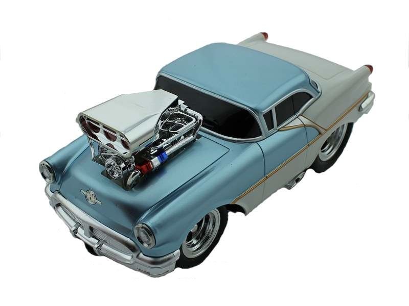 Радиоуправляемая машина из серии Muscle Сar с гоночным Мотором 116  свет  звук голубая