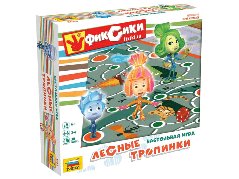 Настольная игра ZVEZDA Фиксики Лесные тропинки, детская ходилка для 24 человек
