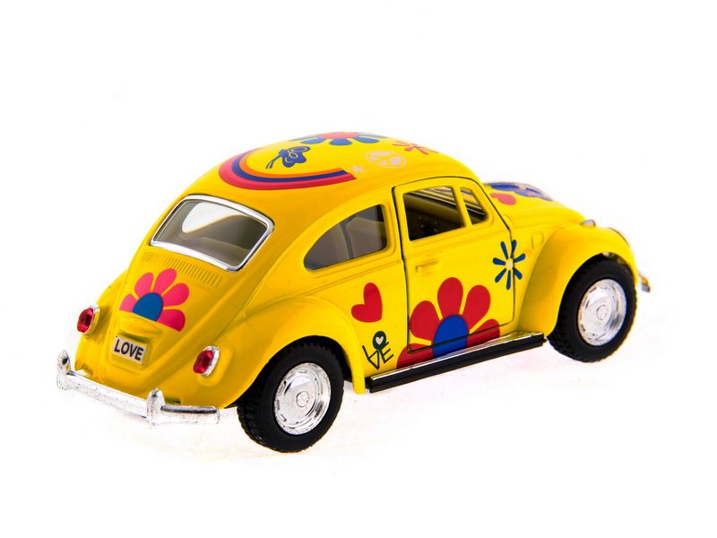 Машина Kinsmart 1967 Volkswagen Classical Beetle with printing инерция 112шт 132 бк