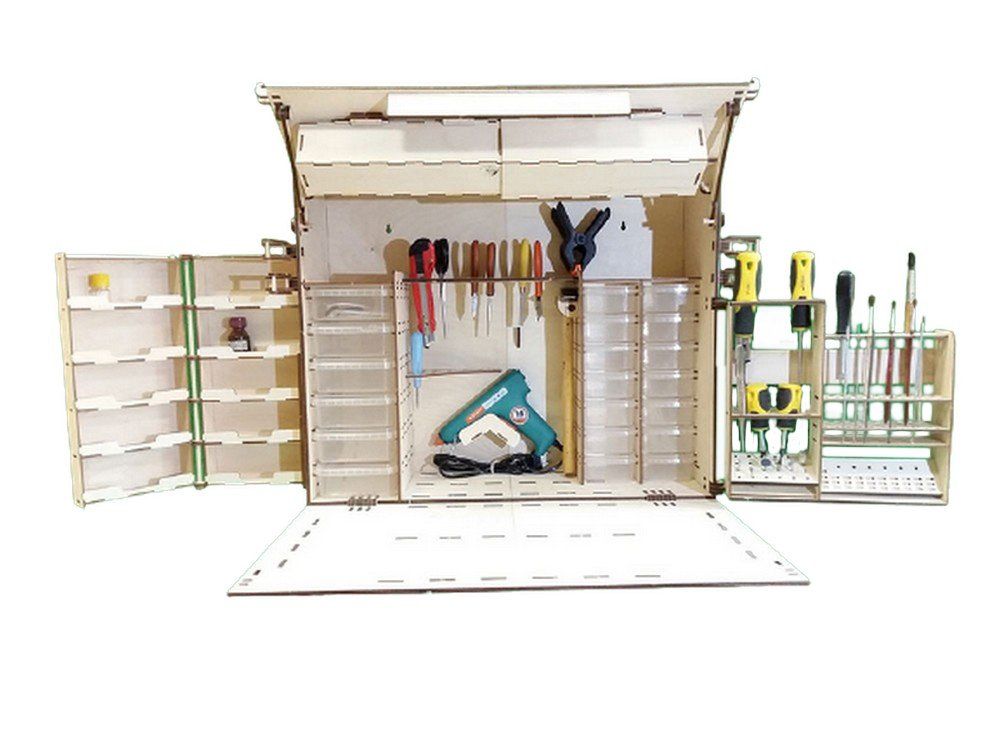 Набор для самостоятельной сборки СВМодель Большое переносное раб место моделиста, 1230х550х600 мм
