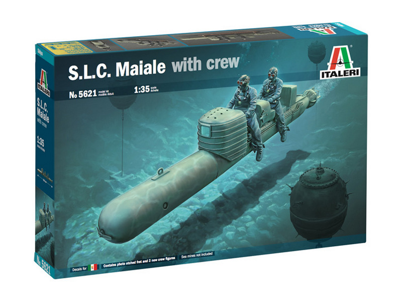 Сборная модель ITALERI 5621ИТ Торпеда SLC MAIALE с экипажем, 135