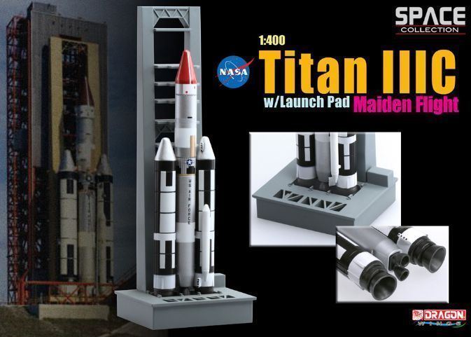 Сборная модель Космический аппарат TITAN IIIC wLAUNCH PAD MAIDEN FLIGHT 1400