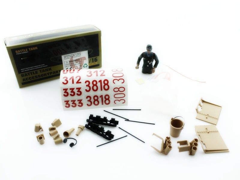 Набор наклеек и аксессуаров для танка Tiger 1 ранняя версия, пластиковое шасси, неокрашен