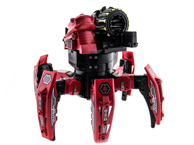РУ боевой роботпаук Space Warrior, лазер, ракеты, красный, NiMh и ЗУ, 24G