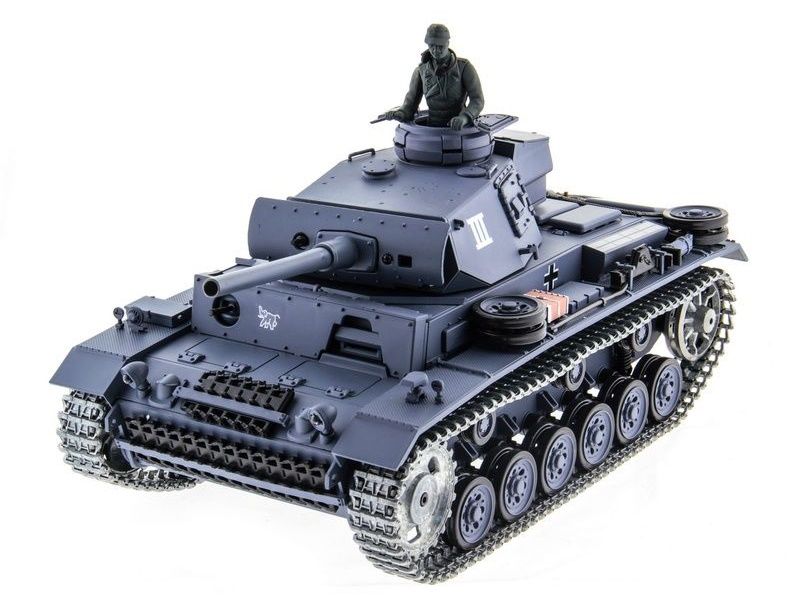 Радиоуправляемый танк Heng Long 116 Panzerkampfwagen III Германия 24G RTR PRO темносерый