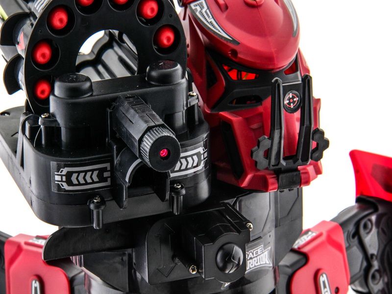 РУ боевой роботпаук Space Warrior, лазер, ракеты, красный, NiMh и ЗУ, 24G
