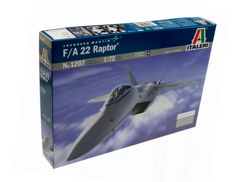 Сборная модель ITALERI 1207ИТ Самолет F22 Raptor, 172