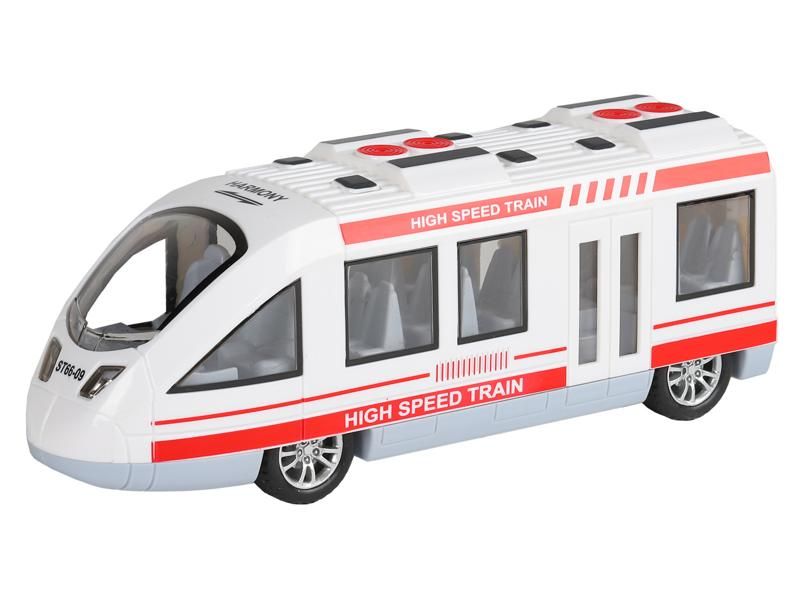 Машина AUTODRIVE Поезд инерционный, свет, звук, цвет белый, вп, 31,2728,5 см, ,