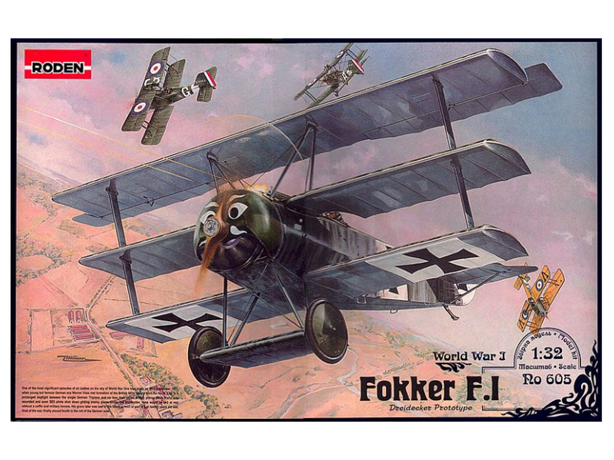 Сборная модель RODEN Самолёт FOKKER FI DREIDECKER PROTOTYPE, 132