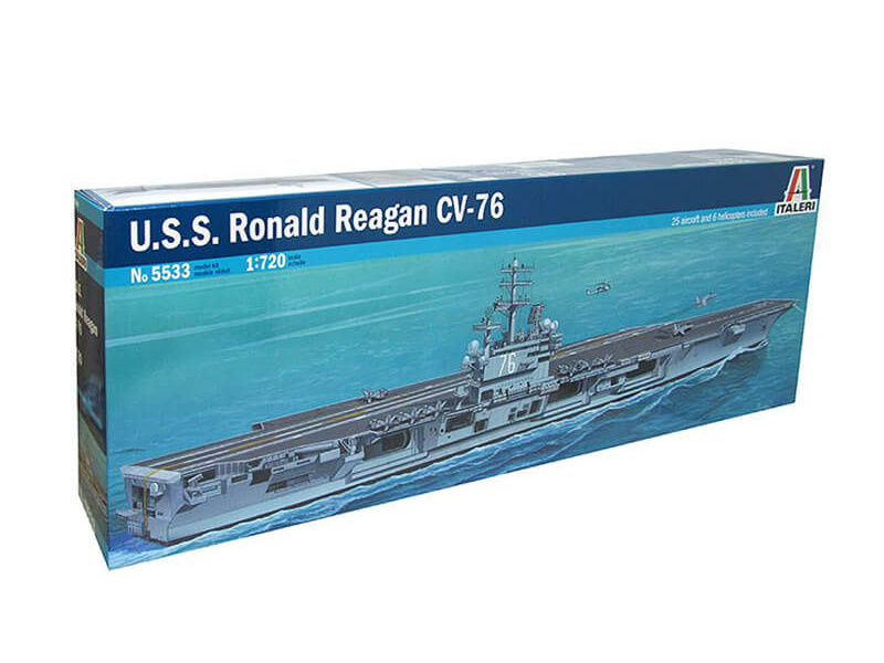 Сборная модель ITALERI 5533ИТ Авианосец USS Ronald Reagan, 1720