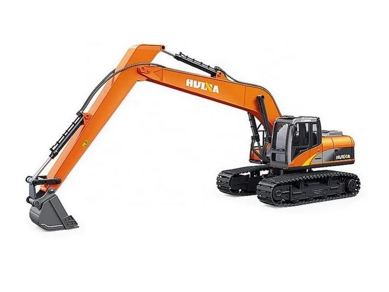 Радиоуправляемый экскаватор HUI NA TOYS, длиннорукий, красный 24G 15CH 114 RTR