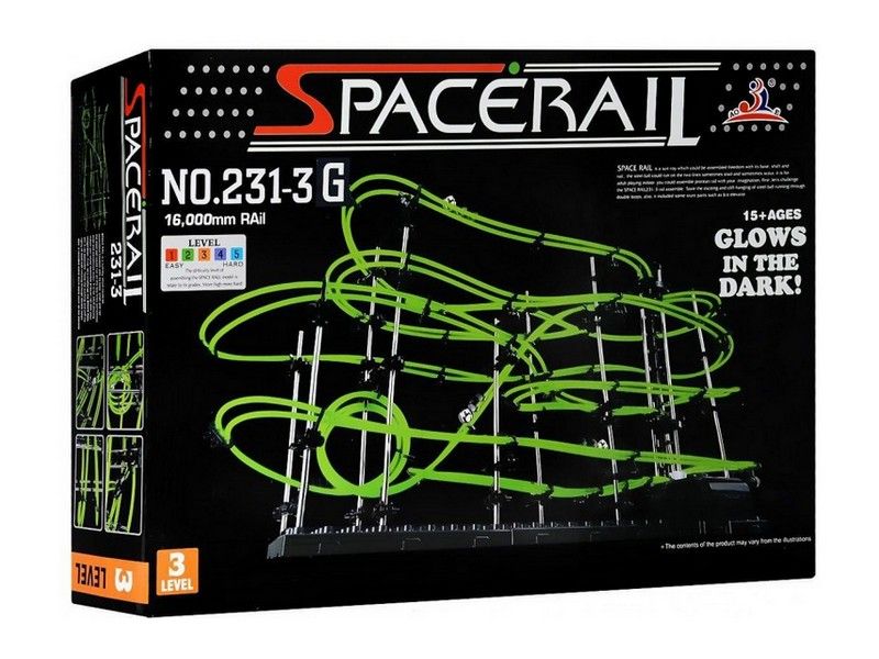 Конструктор динамический Spacerail 2313G, 16м Level 3, светящиеся рельсы