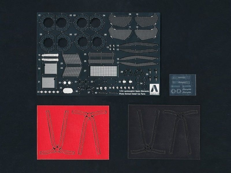 Набор фототравления AOSHIMA Lamborghini Sesto Elemento DetailUp Parts