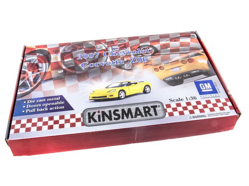 Машина Kinsmart CHEVROLET CORVETTE Z06 инерция 112шт 136 бк