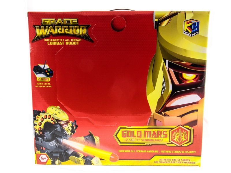 РУ боевой роботпаук Space Warrior, лазер, диски, золотой, NiMh и ЗУ, 24G