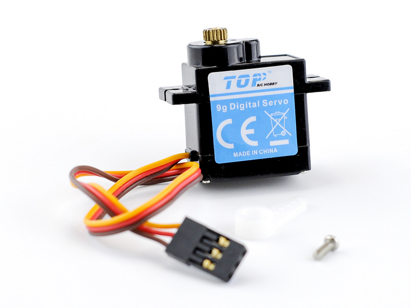 Сервомашинка 9g для планера Top RC Lightning 2100 руль высоты, провод 150мм