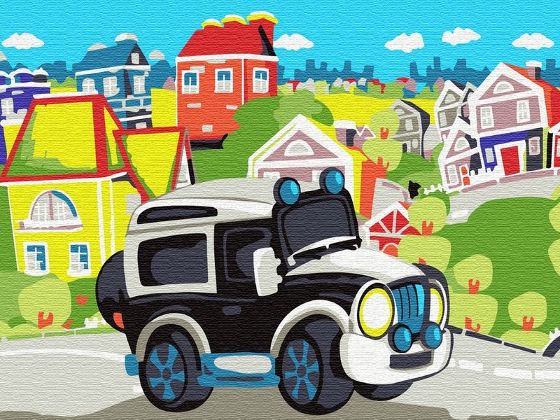 Набор юного художника 20х30 В СКАЗОЧНОМ ГОРОДКЕ  15 цветов