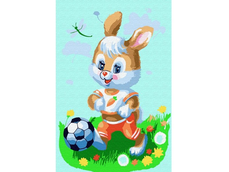 Набор юного художника 20х30 Зайчонокфутболист 16 цветов