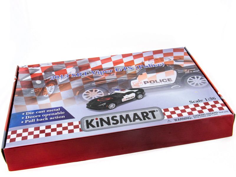 Машина Kinsmart 140 SRT Viper Police в асс инерция 112шт бк