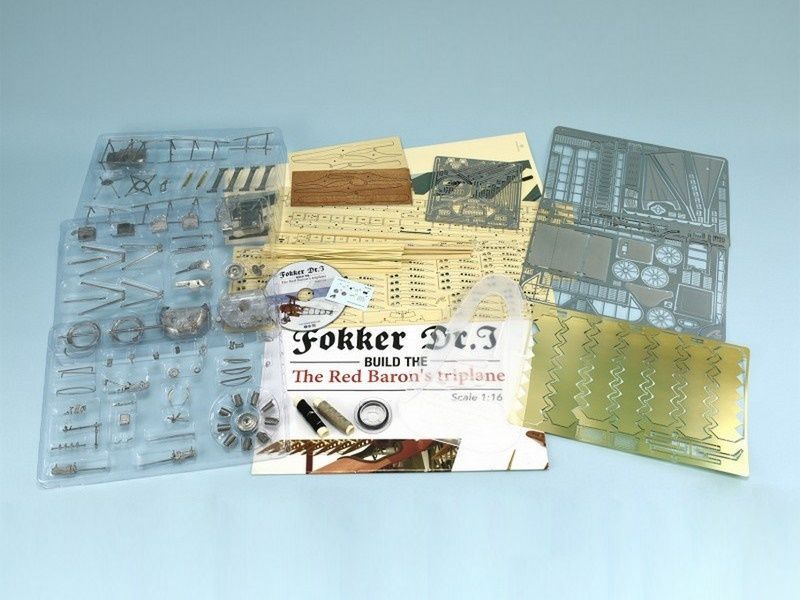 Сборная деревянная модель самолета Artesania Latina FOKKER DRI 1918 RED BARON, 116