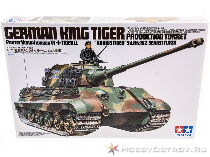 Склеиваемая модель Tamiya 135 Танк KING TIGER Production Turret с 1 фигурой