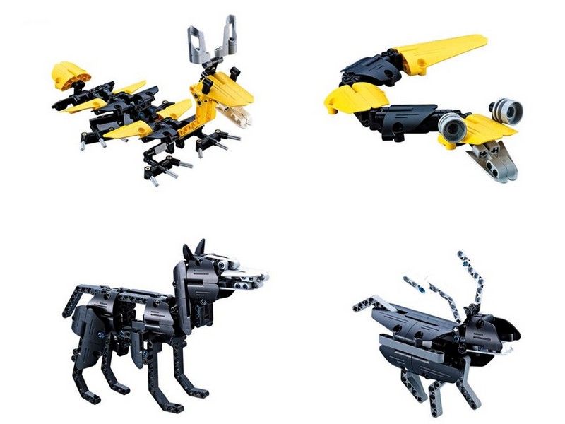 Конструктор CaDA Technic животные 12 в 1 395 деталей