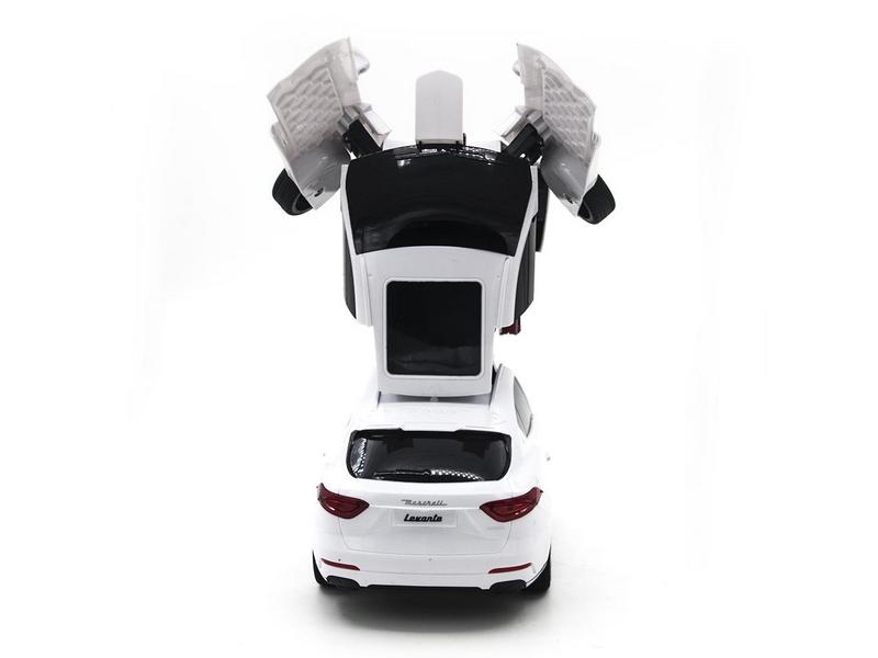 Радиоуправляемый трансформер MZ Maserati Levante White 2392PF 114, стреляет присосками