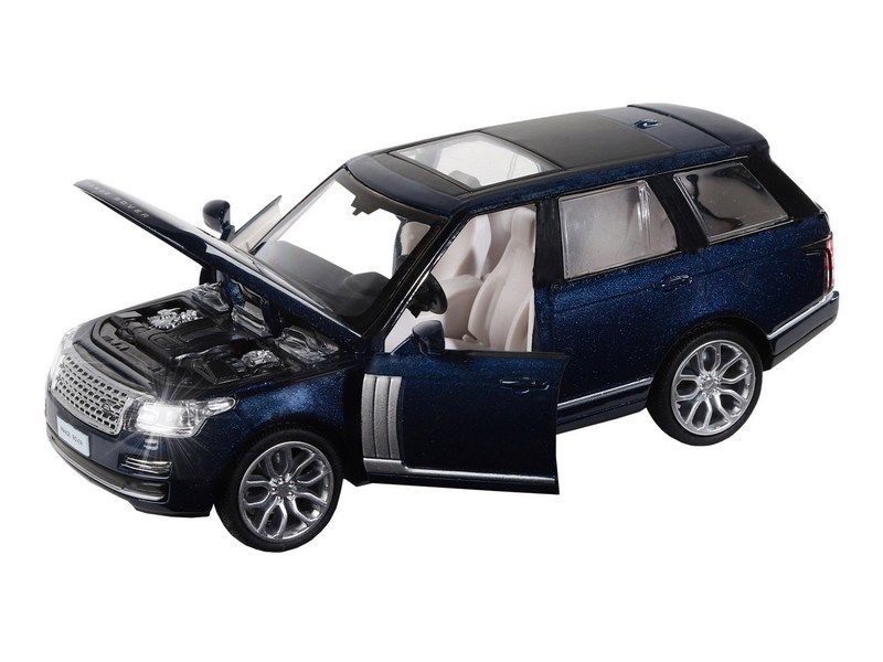 Машина АВТОПАНОРАМА 2013 Range Rover, темносиний, 134, свет, звук, инерция, вк 17,513,59 см