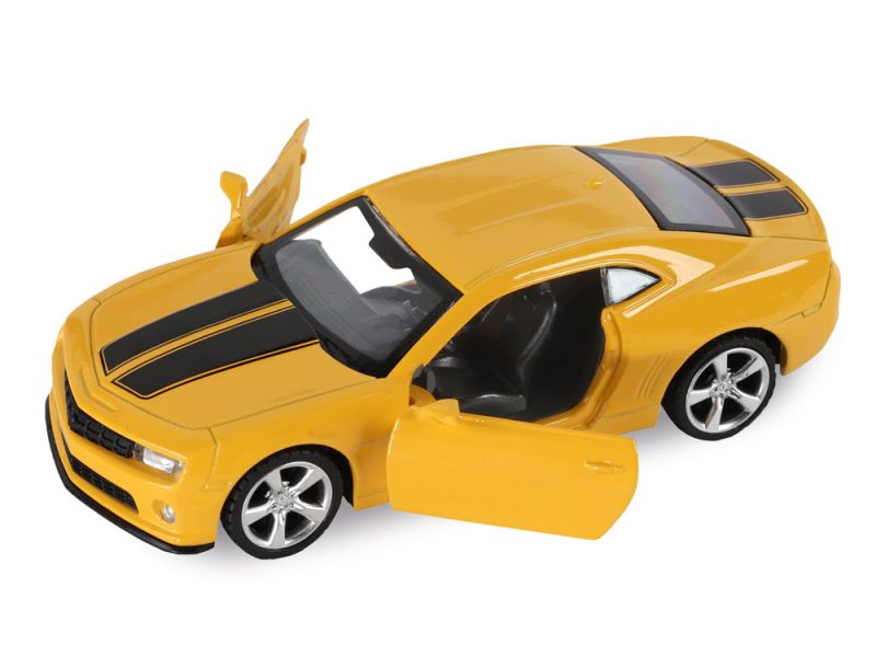Машина АВТОПАНОРАМА Chevrolet Camaro SS, желтый, 143, инерция, откр двери, вк 17,512,56,5 см