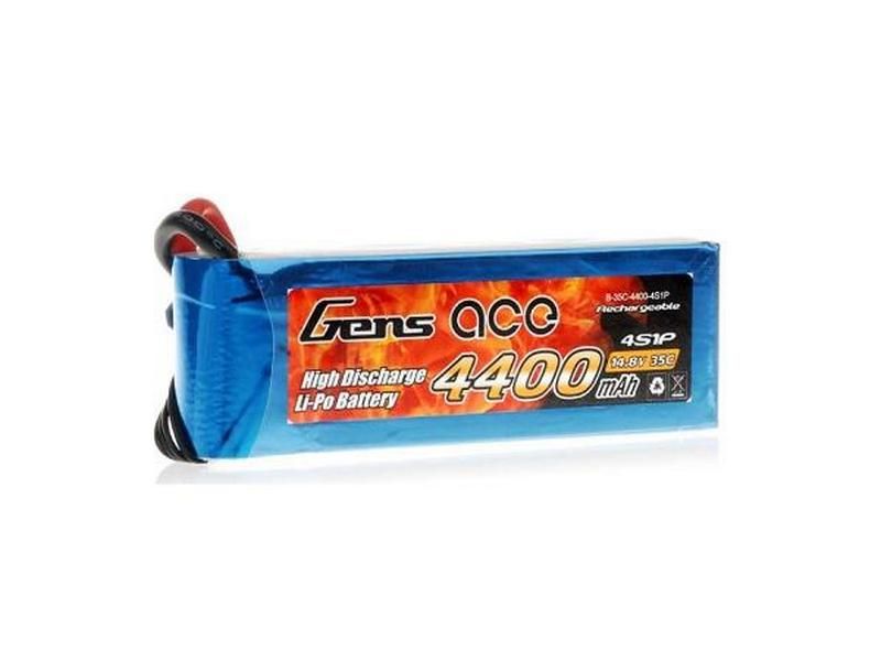 Аккумулятор Gens Ace LiPo 4400 mAh 4s1p 148V 35C Deans